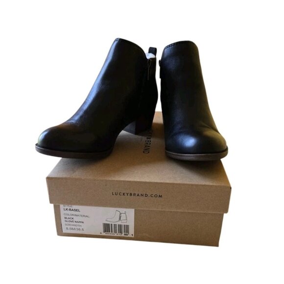 Lucky Brand Shoes - LUCKY BRAND Women's Basel Ankle Booties, Glove Nappa Leather 8.5 Medium/38.5